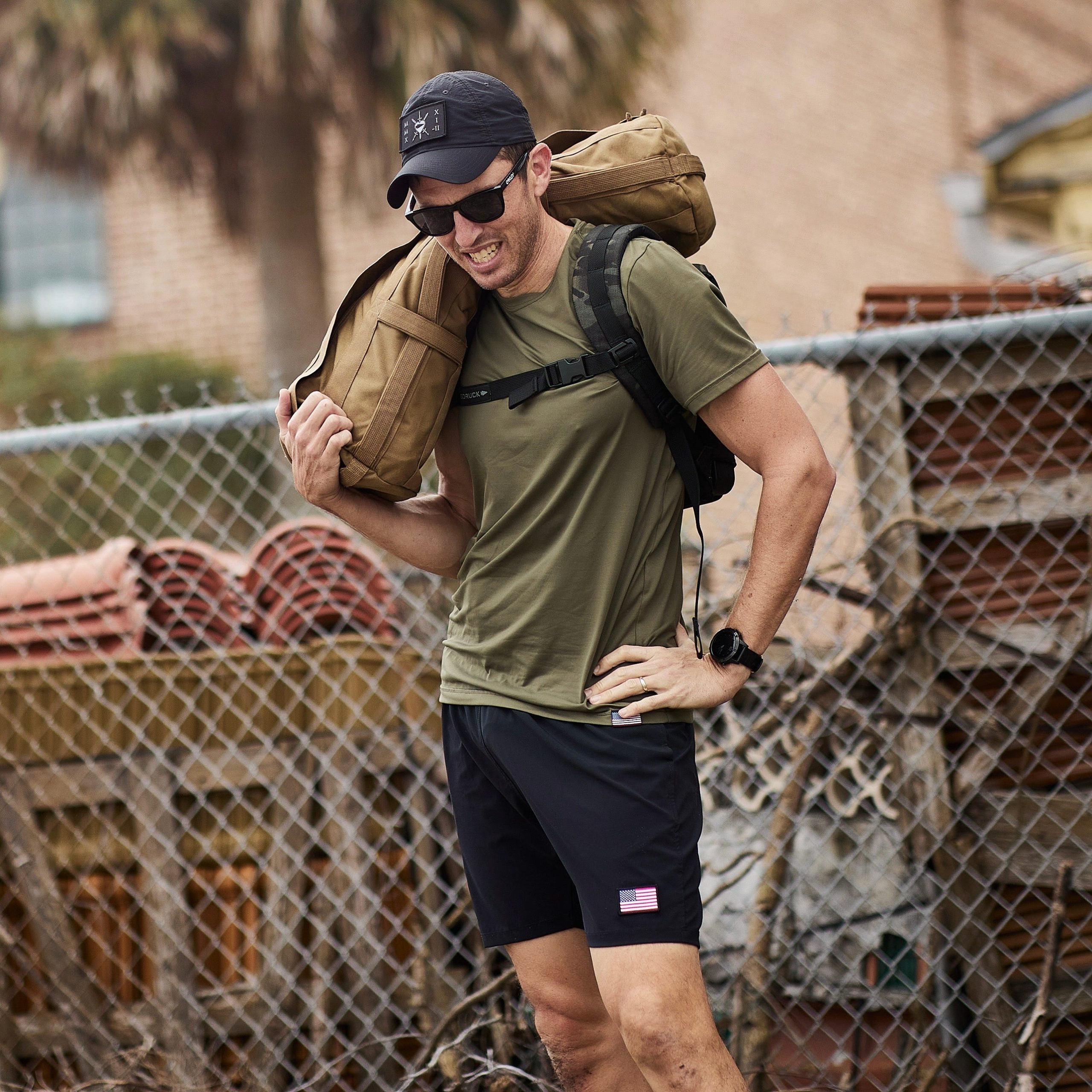 Men??s USA Training Shorts - Flag - ToughStretch - Image 2