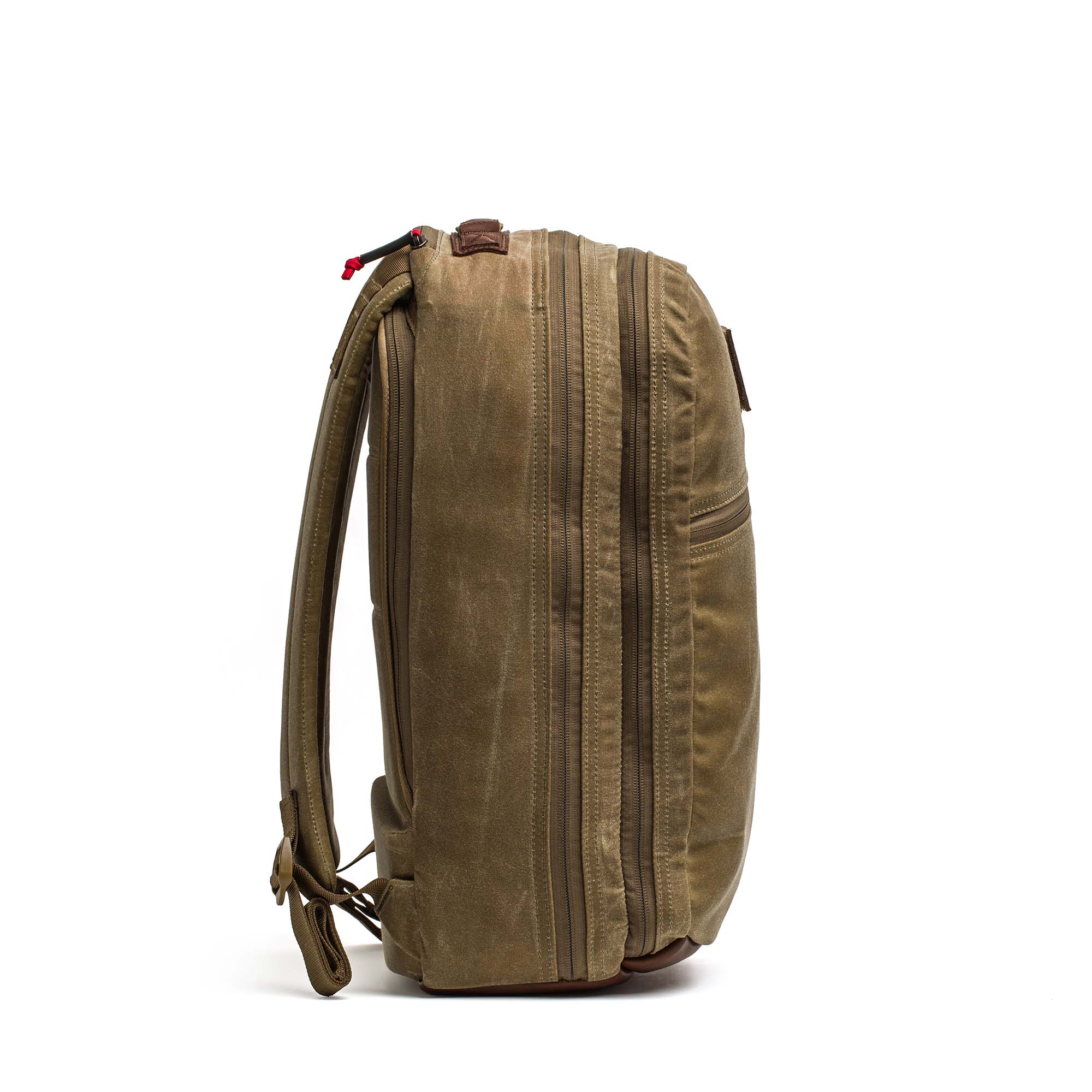 Double Compartment Bullet Ruck - Heritage Waxed Canvas - 18L - Image 3