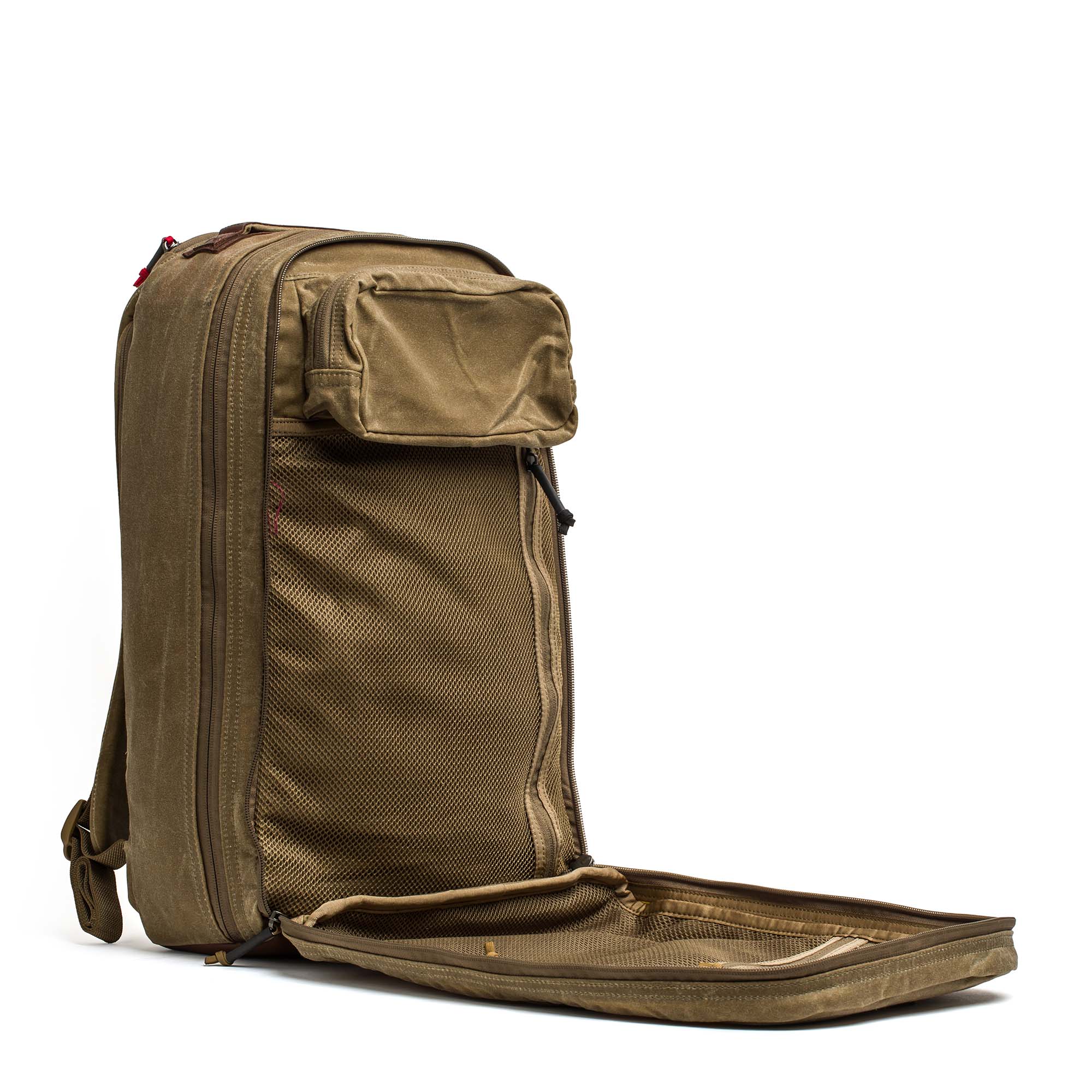 Double Compartment Bullet Ruck - Heritage Waxed Canvas - 18L - Image 4