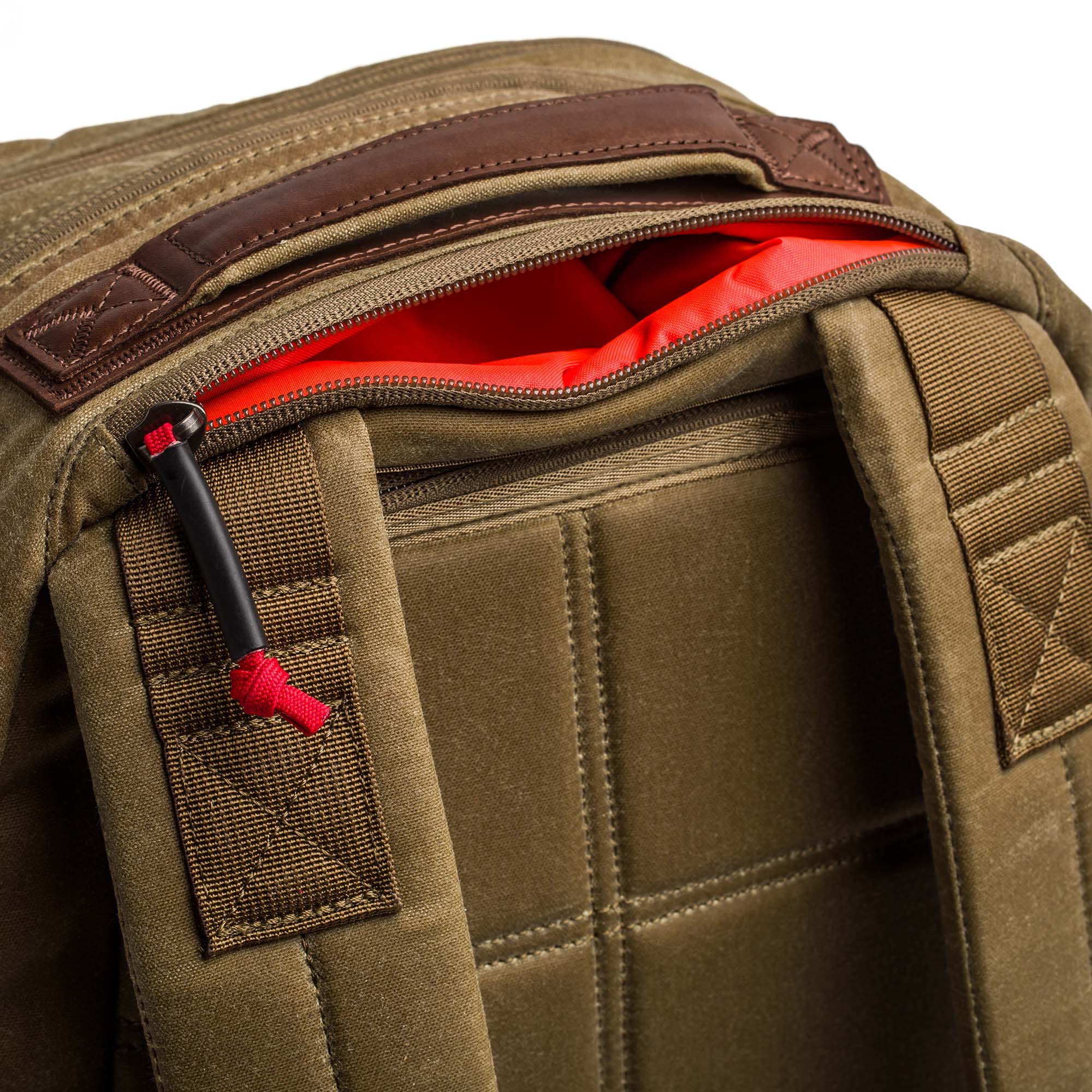 Double Compartment Bullet Ruck - Heritage Waxed Canvas - 18L - Image 2