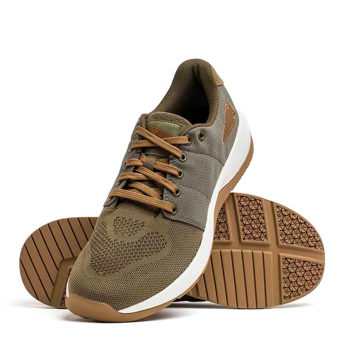 Women's Ballistic Trainers - Ranger Green + White W / Coyote Reflective Spearhead - Image 4