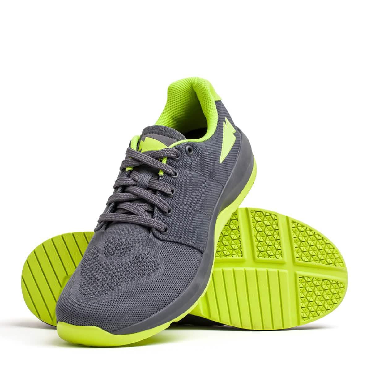 Women's Ballistic Trainers - Wolf Grey + Acid Lime - Image 5