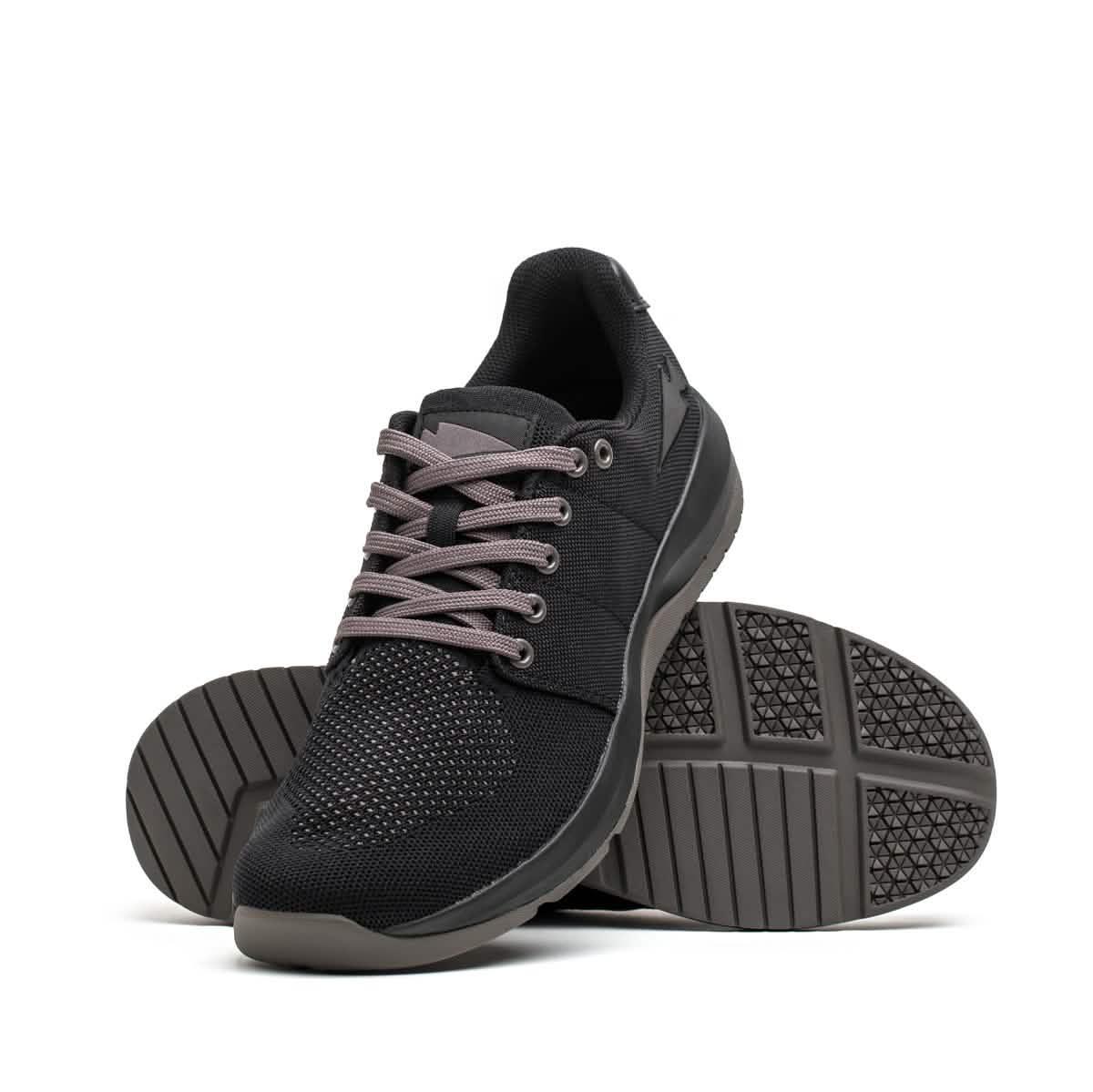 Women's Ballistic Trainers - Black + Black + Charcoal W/ Black Reflective Spearhead - Image 2