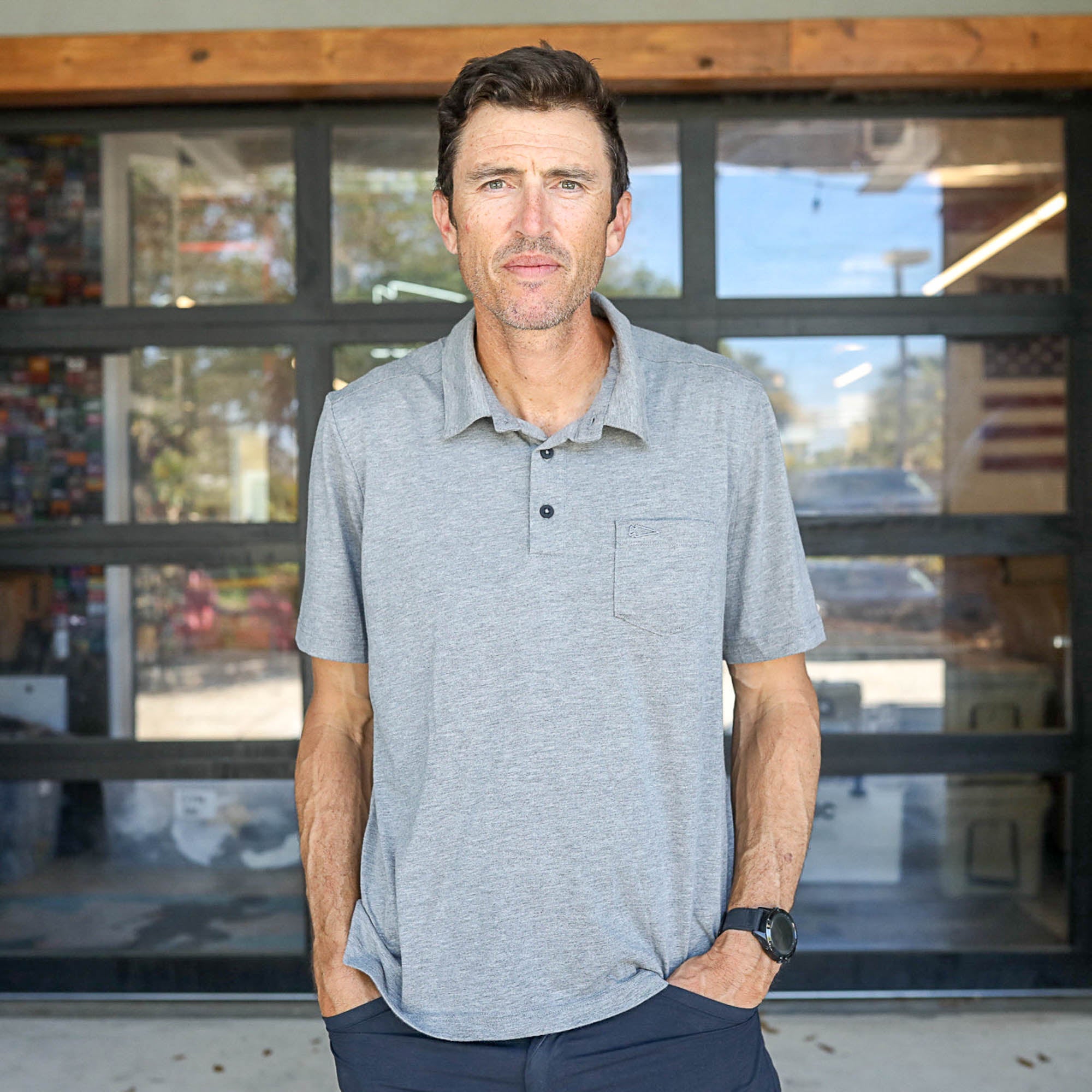Men's Polo with Pocket - Tri-BlendX - Image 2
