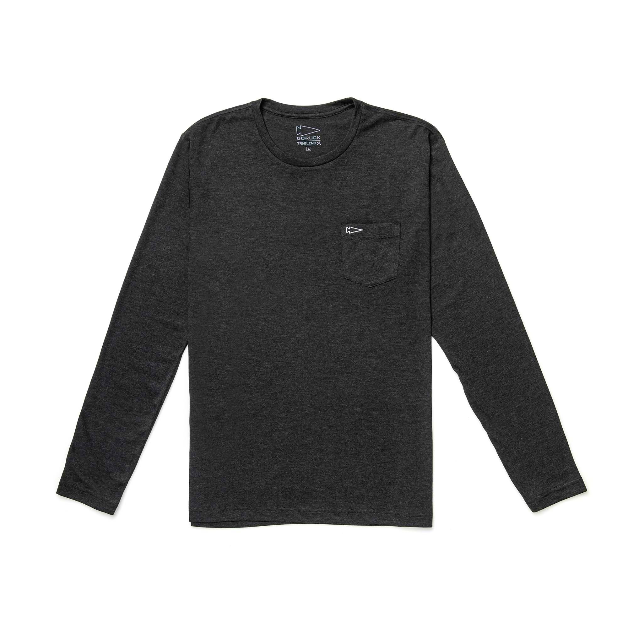 Men's Long Sleeve Pocket Tee - Tri-BlendX - Image 2