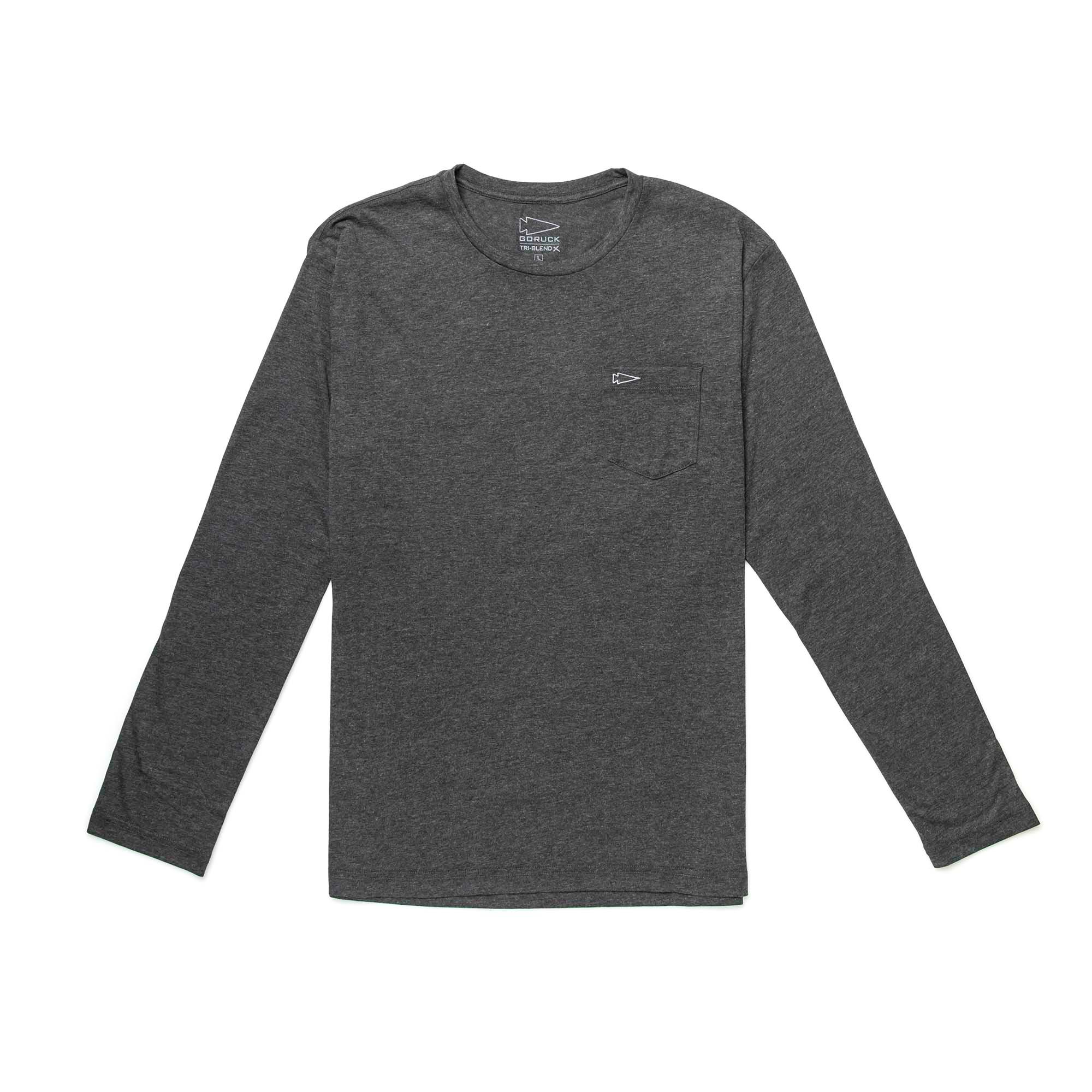 Men's Long Sleeve Pocket Tee - Tri-BlendX - Image 7