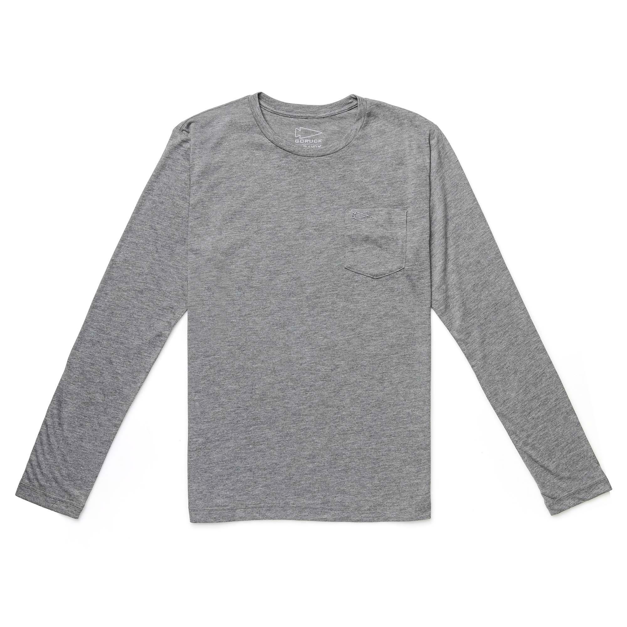 Men's Long Sleeve Pocket Tee - Tri-BlendX - Image 12