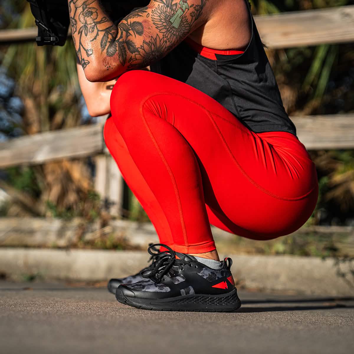 Women's Rough Runner - Midnight Frogskin + High Risk Red - Image 9