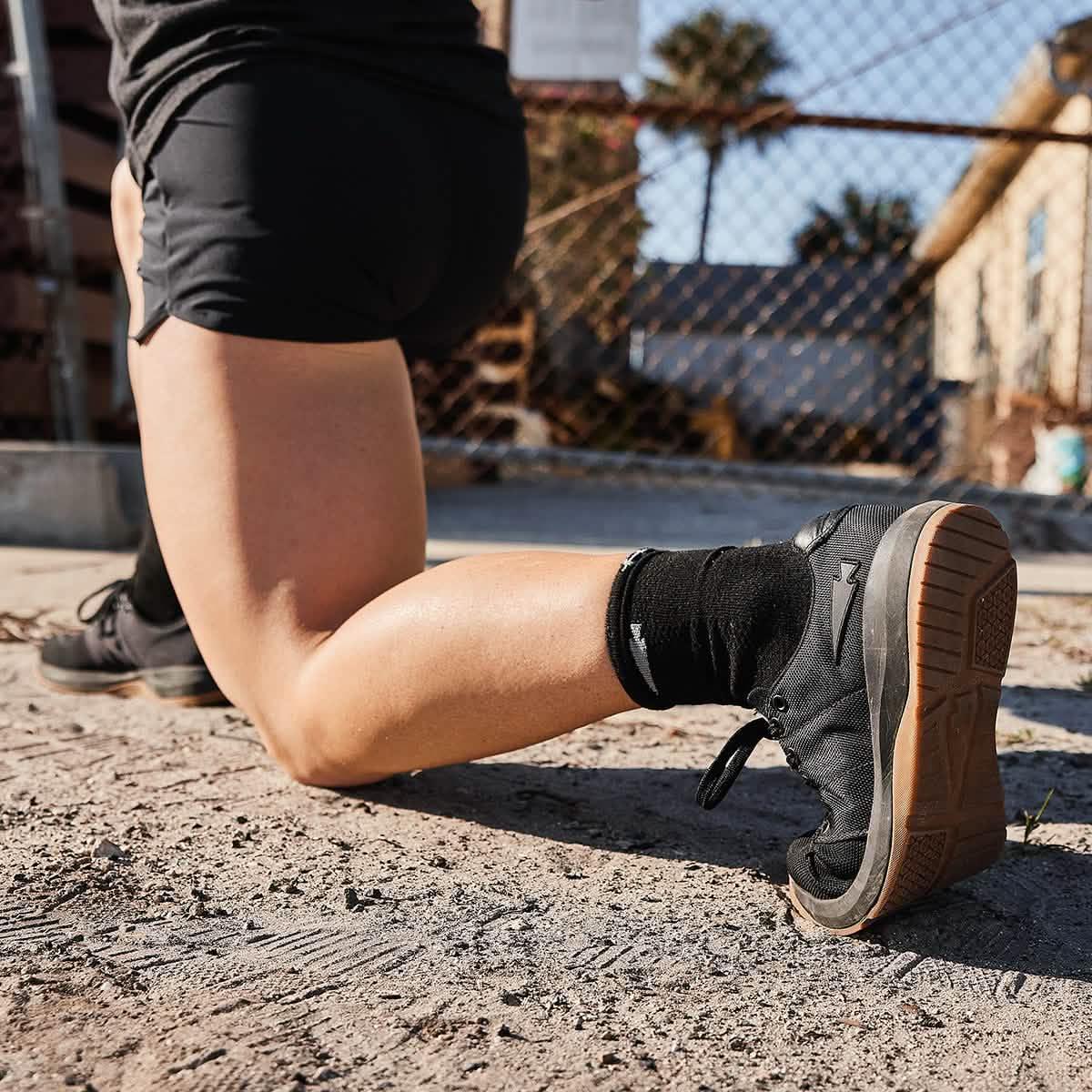 Women's Ballistic Trainers - Black + Gum w/ Black Reflective Spearhead - Image 6
