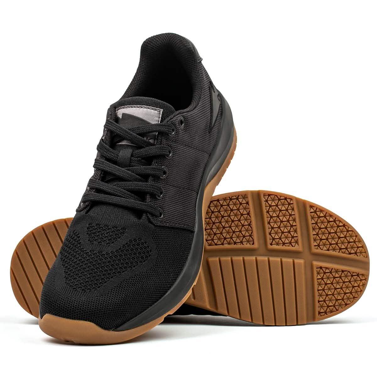 Women's Ballistic Trainers - Black + Gum w/ Black Reflective Spearhead - Image 8