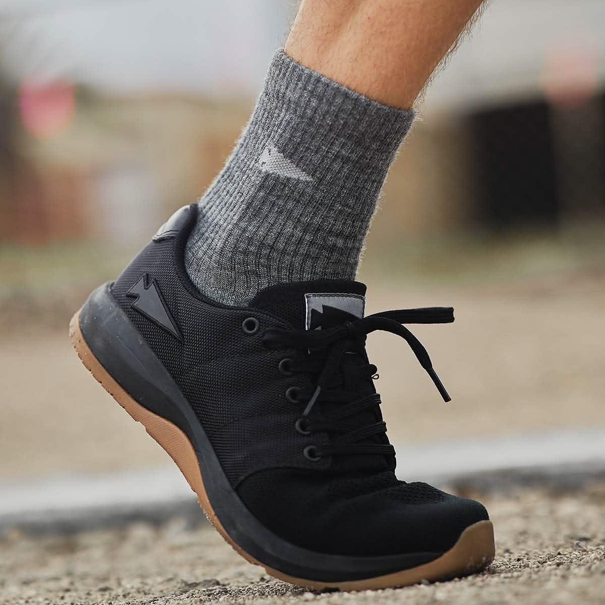 Women's Ballistic Trainers - Black + Gum w/ Black Reflective Spearhead - Image 5