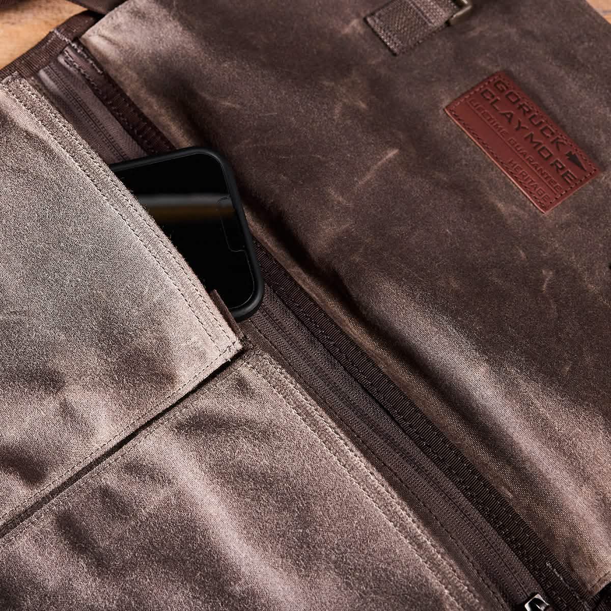 Waxed Canvas Claymore Sling Bag - Image 9