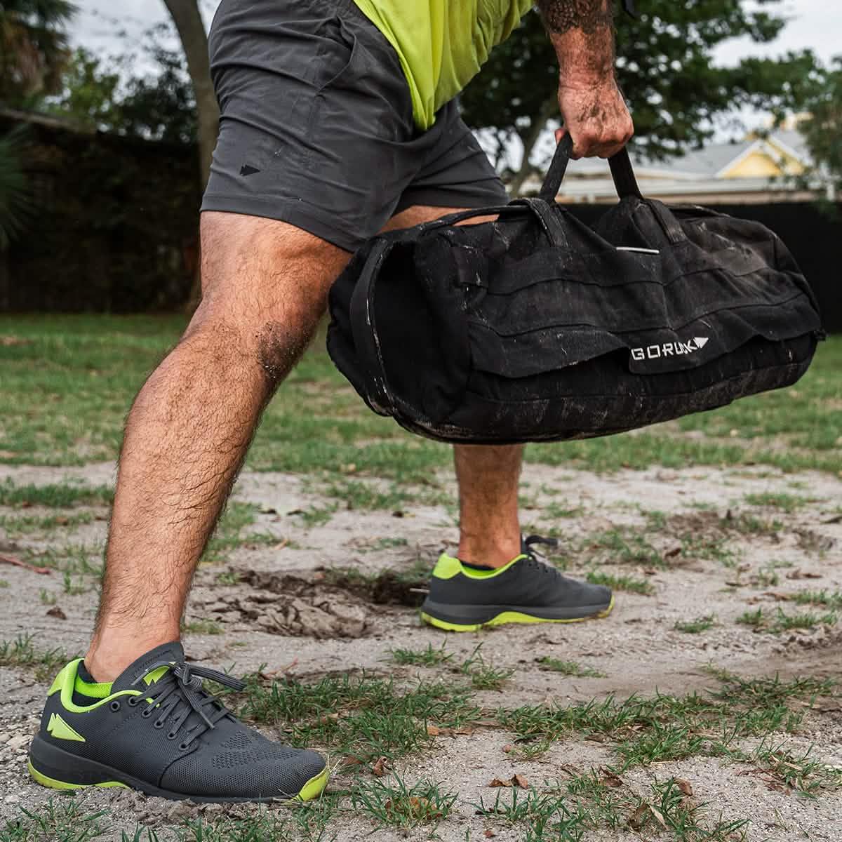 Men's Ballistic Trainers - Wolf Grey + Acid Lime - Image 9
