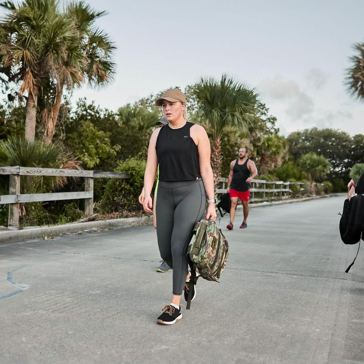 Women's Ballistic Trainers - Black + White W / Coyote Reflective Spearhead - Image 6